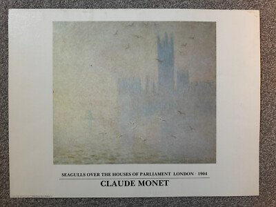 Monet Möwen über den Häusern des Parlaments Kunstdruck/Poster von Puschkin Museum