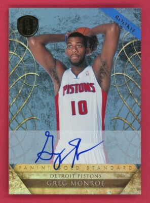 2010-11 Panini Gold Standard Greg Monroe RC Auto /25 Rookie Platinum #219 Rookie