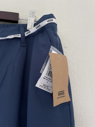 Vans Women’s Dark Denim Blue Shoe Lace Cargo Skater Pant Sz. L New With Tag - Picture 6 of 10