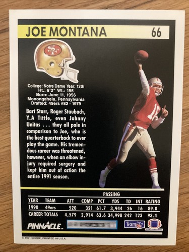 1991 Score Pinnacle Football Complete Set of 415 Cards - Picture 8 of 22