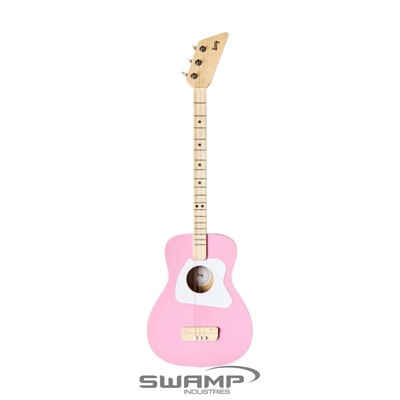 Loog Pro Acoustic 3-String Guitar for Kids aged 7+ Beginner - Pink