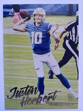 2020 Panini Chronicles Luminance Justin Herbert Rookie Card #203 RC Chargers. rookie card picture