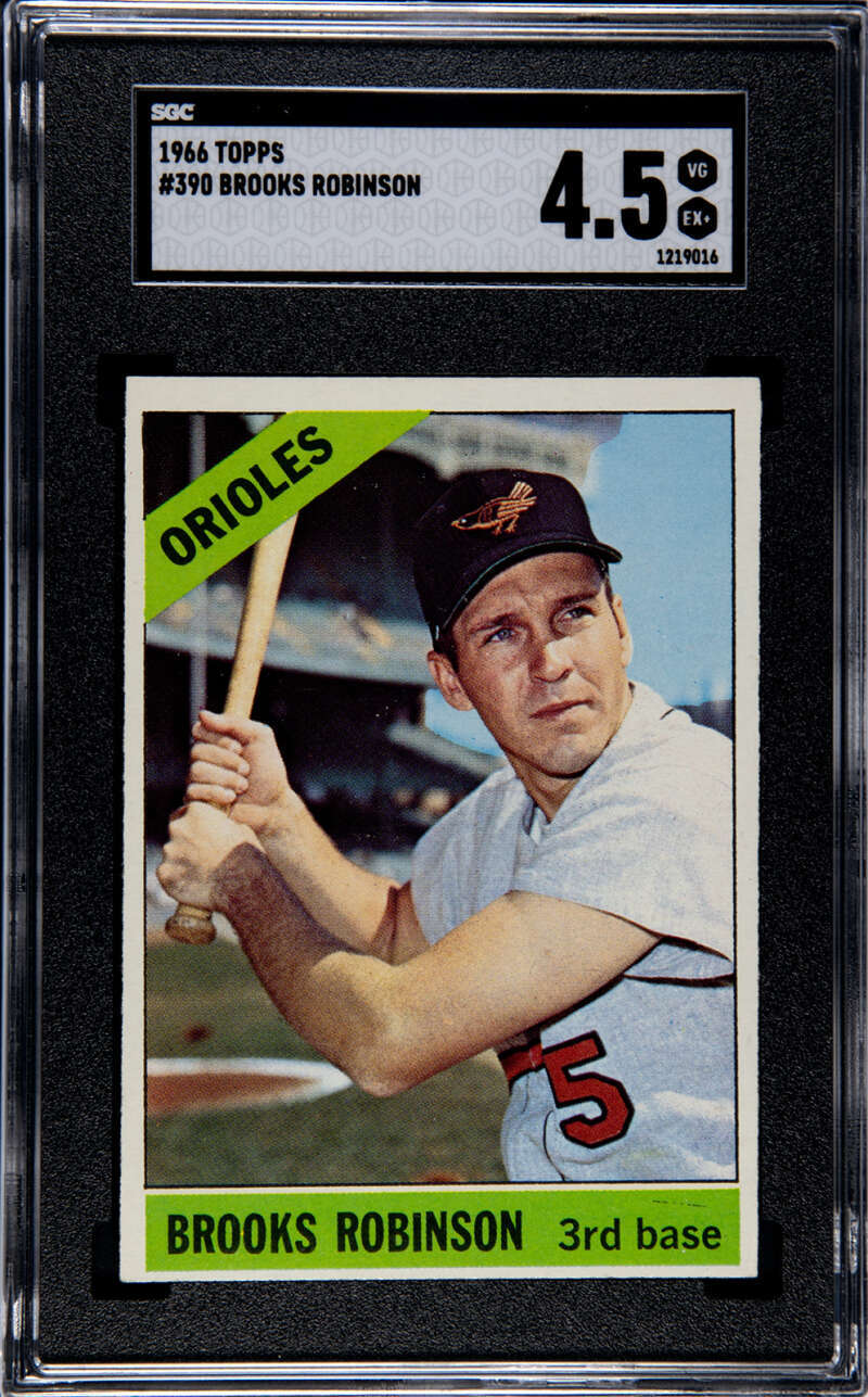 1966 Topps #390 Brooks Robinson Orioles HOF SGC 4.5 VG-EX+