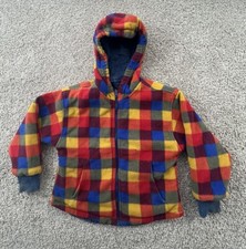 Gymboree Vintage Color Block Hoodie Jacket Size XL Rainbow Tag Colorblock