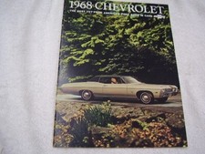 1968 Chevrolet Caprice Impala Bel Air  Brochure  Original Free Postage