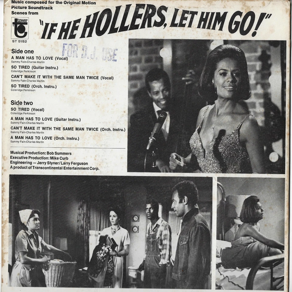 IF HE HOLLERS LET HIM GO u.s. TOWER LP soundtrack_orig 1969 BARBARA McNAIR promo - Image 4 of 4
