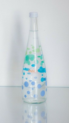 evian off white bottle