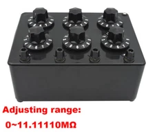 6 Dials DC Bridge Resistance Box Adjustable DC Decade Resistor Box 0~11.11110MΩ