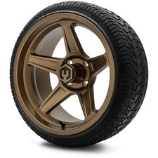 Modz 15 Drift Matte Bronze Golf Cart Wheels And Tires 215-35-15 Set Of 4