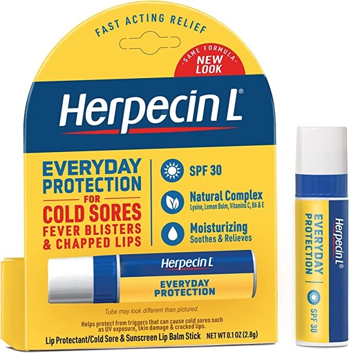 Herpecin L Lip Balm Stick SPF 30 Chapped Lips 0.1 oz Tube Lysine Cold