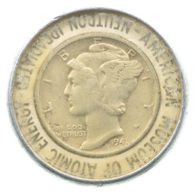 1941 Mercury Dime Museum Of Atomic Energy Neutron Irradiated *8755