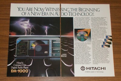 Seltene Werbung HITACHI DA-1000 Compact Disc Digital Audio Player CD-Player 1981