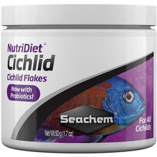 Seachem NutriDiet Cichlid Flakes 50 grams Color Enhancing Cichlid Fish Food