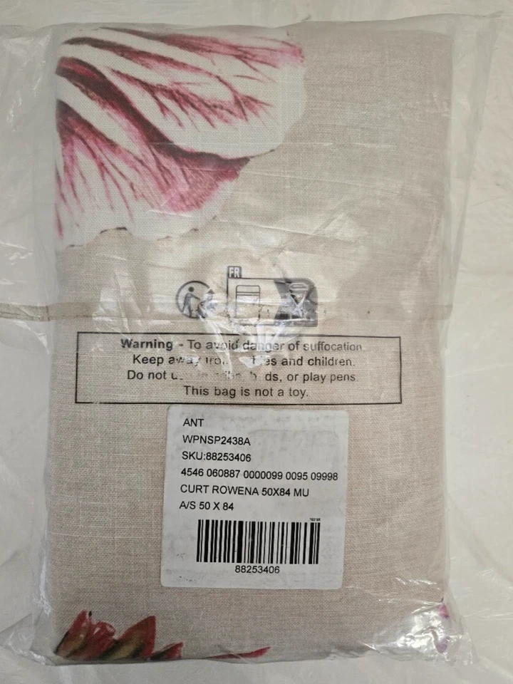 Anthropologie Rowena Floral 1 Cortina 50" x 84" Multicolor Foto 2 de 2