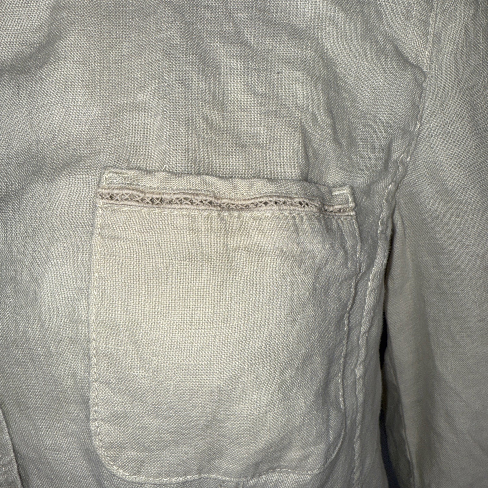 Gerry Weber Edition Basic Fit Linen Beige Button … - image 3