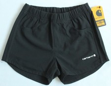 Carhartt Girls Size Small 8 Rugged Flex Ripstop Shorts Caviar Black CH9309