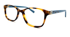 NEW NICOLE MILLER CLEO C01 TORTOISE/TEAL AUTHENTIC EYEGLASSES 50  16  130