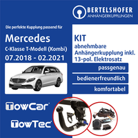 FüR Mercedes C-Klasse T-Modell (Kombi) Typ S205 18-21 Ahk Abn. +13Pol Sp. E-Satz