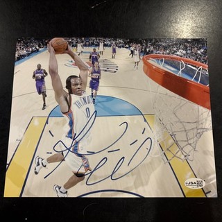 Russell Westbrook Thunder Signed Autograph 8x10 Photo JSA
