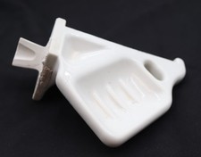 Vintage Ceramic White Corner Wall Soap One Toothbrush Holder