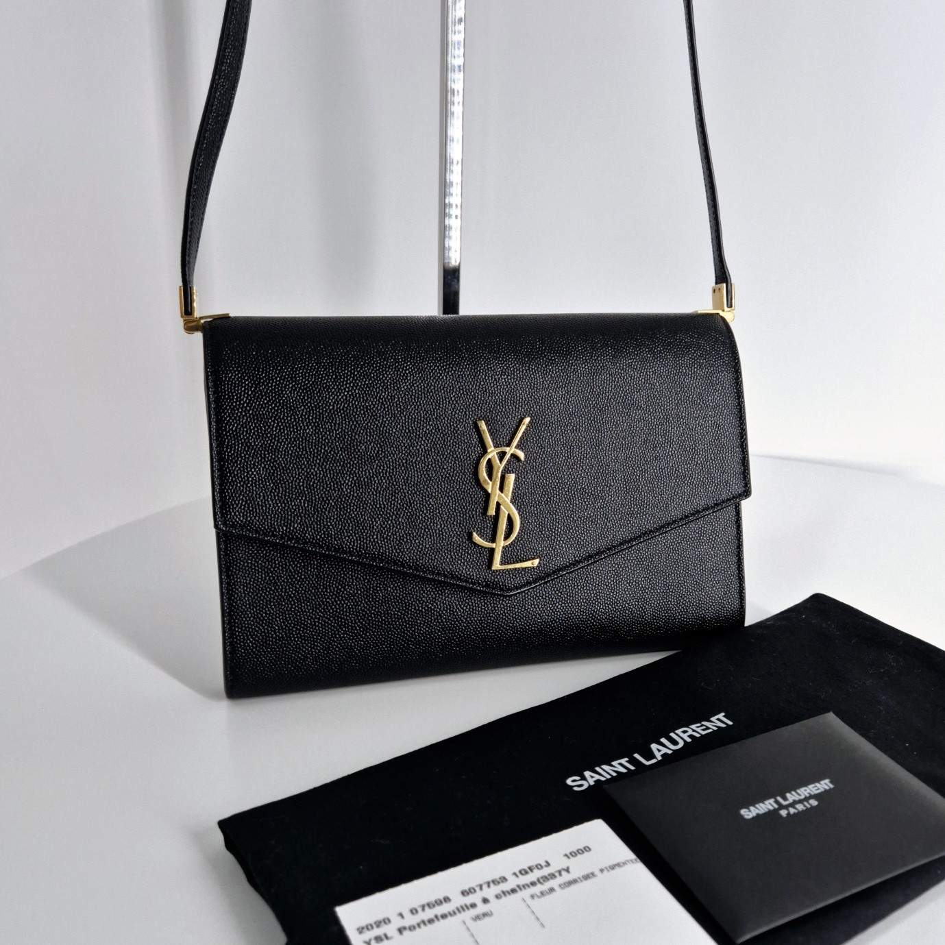 Saint Laurent Uptown Mini borsa a tracolla nera 607753 129920685