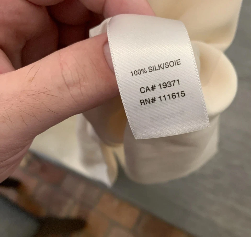 Robert Rodriguez Silk Dress Top Tunic White Size 8 NWT 100% Silk Elegant - Image 4 of 4