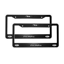 Ford 2 Pack Stainless Steel Rust-proof License Plate Frame Holder Black Ford 2 Pack Stainless Steel Rust-proof License Plate Frame Holder Black