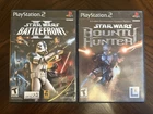 PS2 Star Wars Lot Battlefront II & Star Wars Bounty Hunter Complete CIB