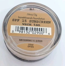 bareMinerals Loose Powder Foundation Warm Tan  .06oz/2g SPF 15