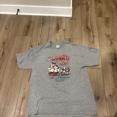 Bata Bushwacks the sooners UC versus Oklahoma 2008 gray T-shirt size large
