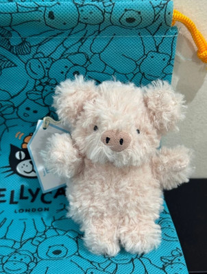 Jellycat Little Pig Plush Bag Charm Keychain Cute Soft Collectible