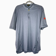 McDonalds Apparel Collection 1/4 Zip Polo Active Shirt Uniform Fan Large Blue
