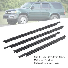 4PCS Door Glass Belt Outer Molding Weatherstrip For TOYOTA 4RUNNER 1996-2001#