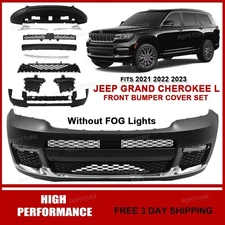 Front Bumper Assembly FOR 2021 2022 2023 2024 Jeep Grand Cherokee L Without LED