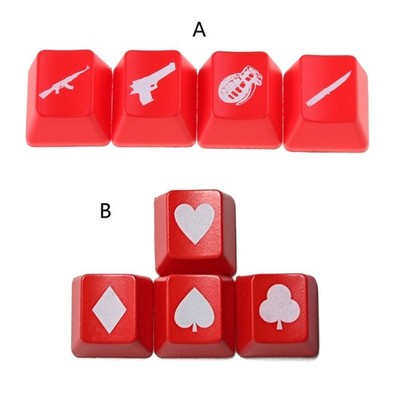OEM R4 Keys Button Keycaps Backlit for Mechanical Keyboards WASD Direction Keys