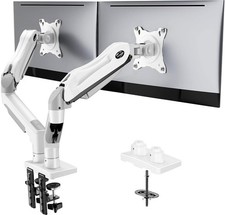 Dual Monitor Stand - Full Adjustable Monitor Desk Mount Swivel Vesa Bracket w...