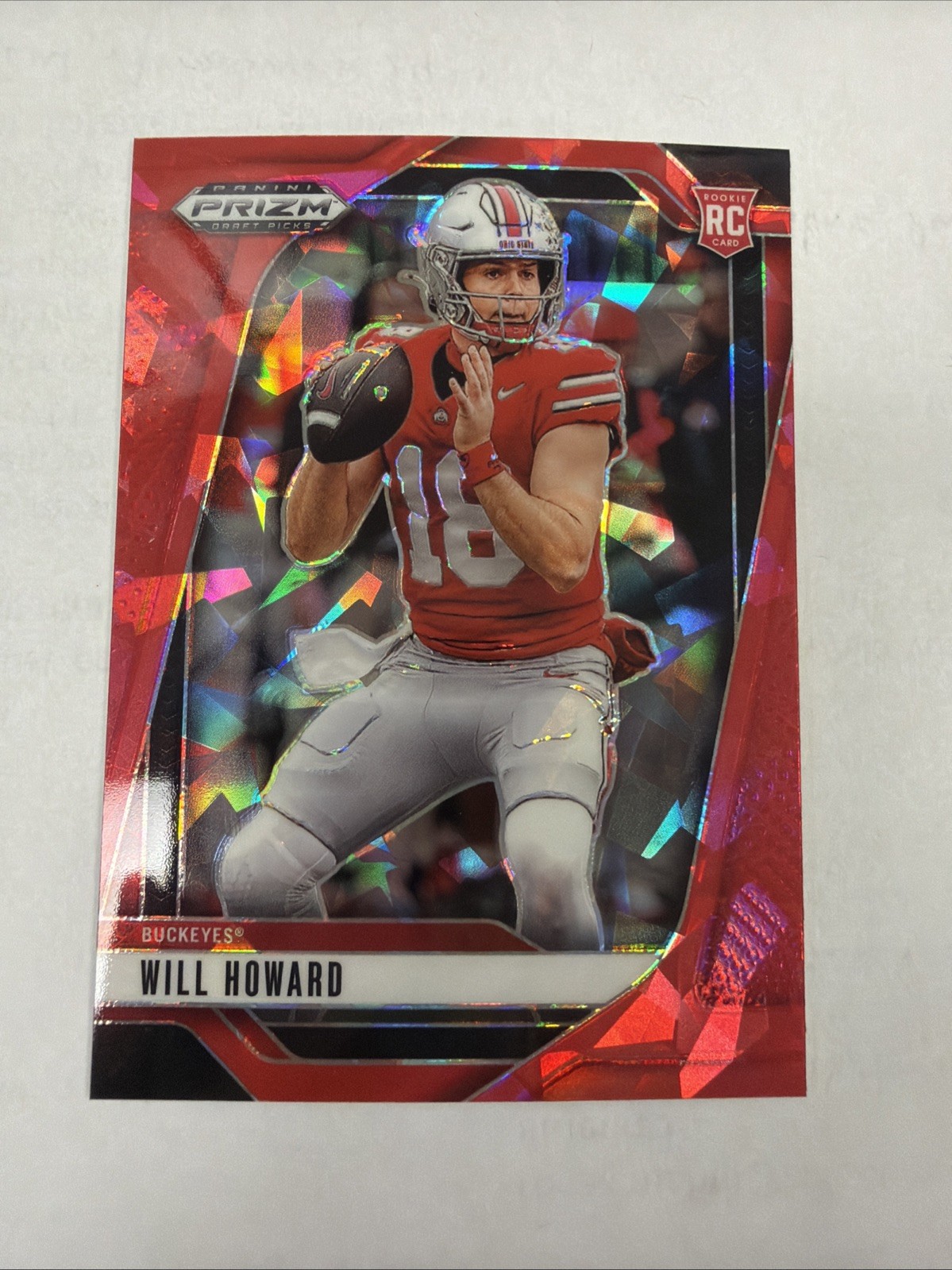 2025 Panini Prizm Draft Picks - Will Howard #83 Red Ice Prizm (RC)