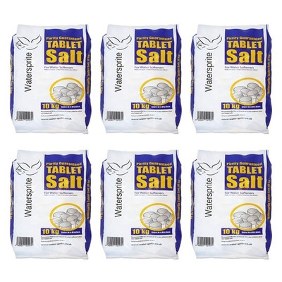 6x Salztabletten für alle Wasserenthärter 10kg Beutel - Lebensmittelqualität hochreines SALZ