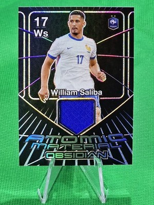   William Saliba Patch /125   2024-25 Panini Obsidian Atomic Material France