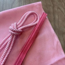 Japanese Kimono Pure Silk Obi age Obi jime 3-Piece Set Accessories Pink