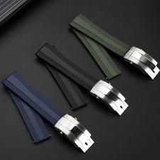 Rubber Watch Strap For Breitling Super Ocean Band Deployant Clasp 22mm Avengers