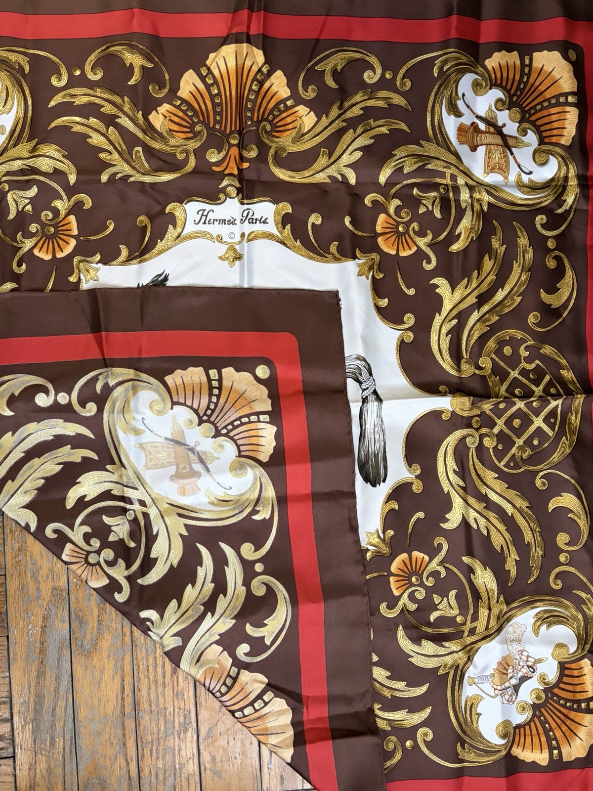 HERMES PARIS Cheval Turc Silk Scarf Vintage image 9