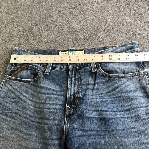Ariat M7 Jeans Men 32x32 Blue Slim Fit Straight Leg Stretch Faded Workwear - Picture 5 of 11