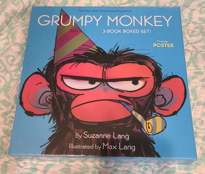 Grumpy Monkey 3-Book Boxed Set Random House Hard Cover With Poster NIB Sealed 