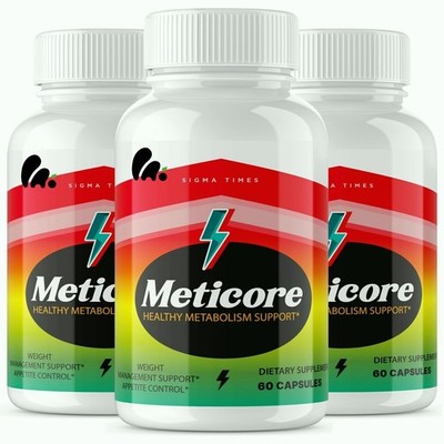 Meticore Advanced Weight Loss Supplement, Total Body Wellness Capsules - 3 Pack