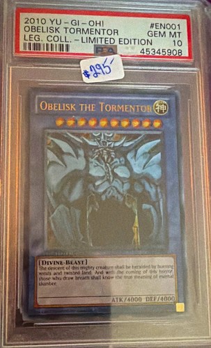 Konami YuGiOh Yu-Gi-Oh! Obelisk the Tormentor LC01-EN001 LE Foil PSA 10 2010 GEM