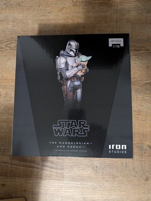 Iron Studios Star Wars Mandalorian and Grogu 1/10 Scale Statue Neu & Ovp