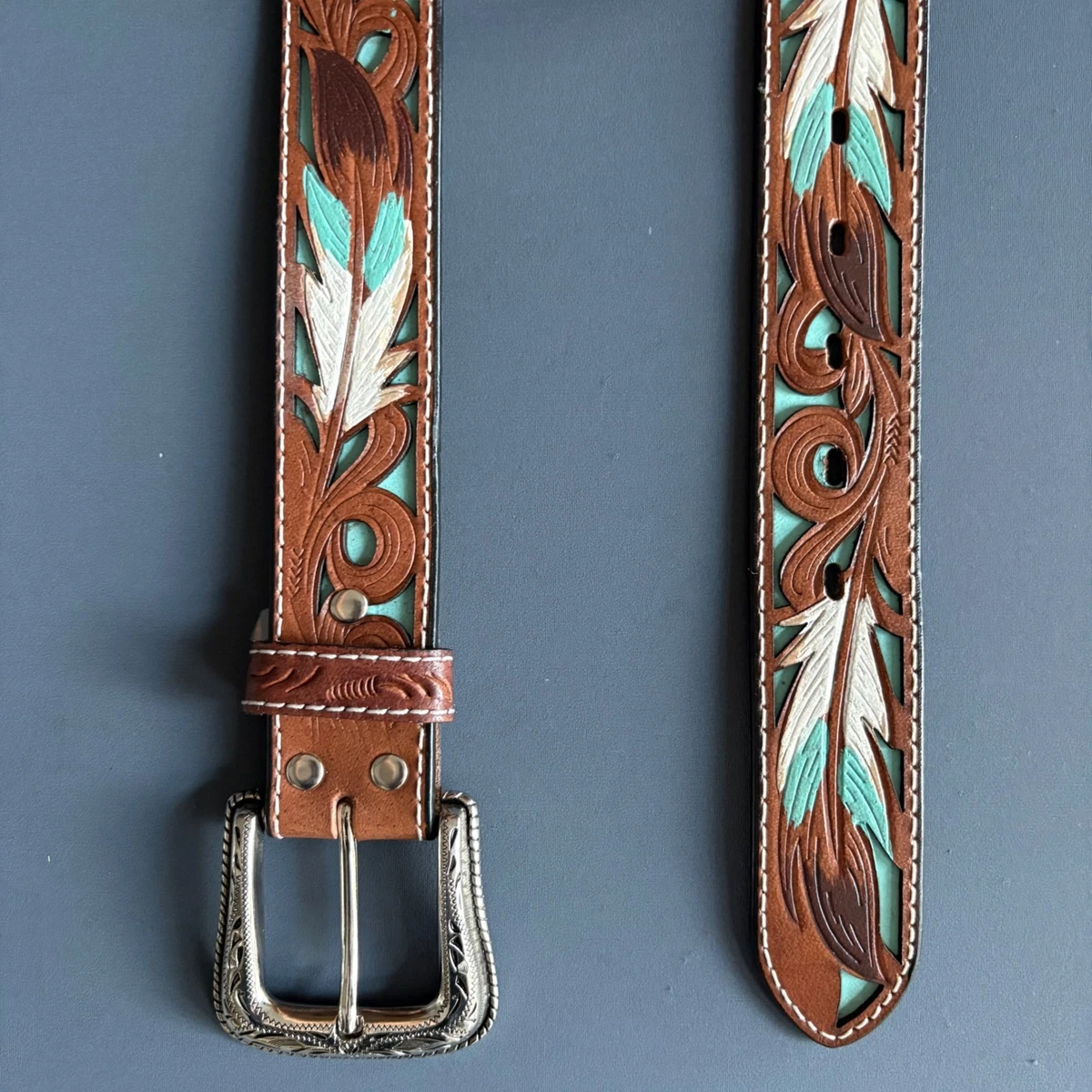 Nocona Blue Belts for Men for sale | eBay display picture 2