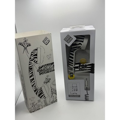 Native Union Pop Phone Retro Handset Emilie Sarnel Zebra Print 3.5mm Jack 2012