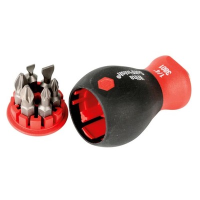 Wiha Softfinish Stubby Bit Holder Set - Slotted, Phillips, 7 Piece